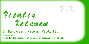 vitalis kelemen business card